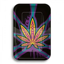 FIRE-FLOW Rolling Tray - Neon Leaves