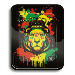 FIRE-FLOW Rolling Tray - Rasta Stencil Lion