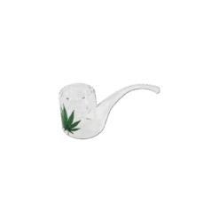 Black Leaf - Glass Pipe (Kinked) - L 105mm