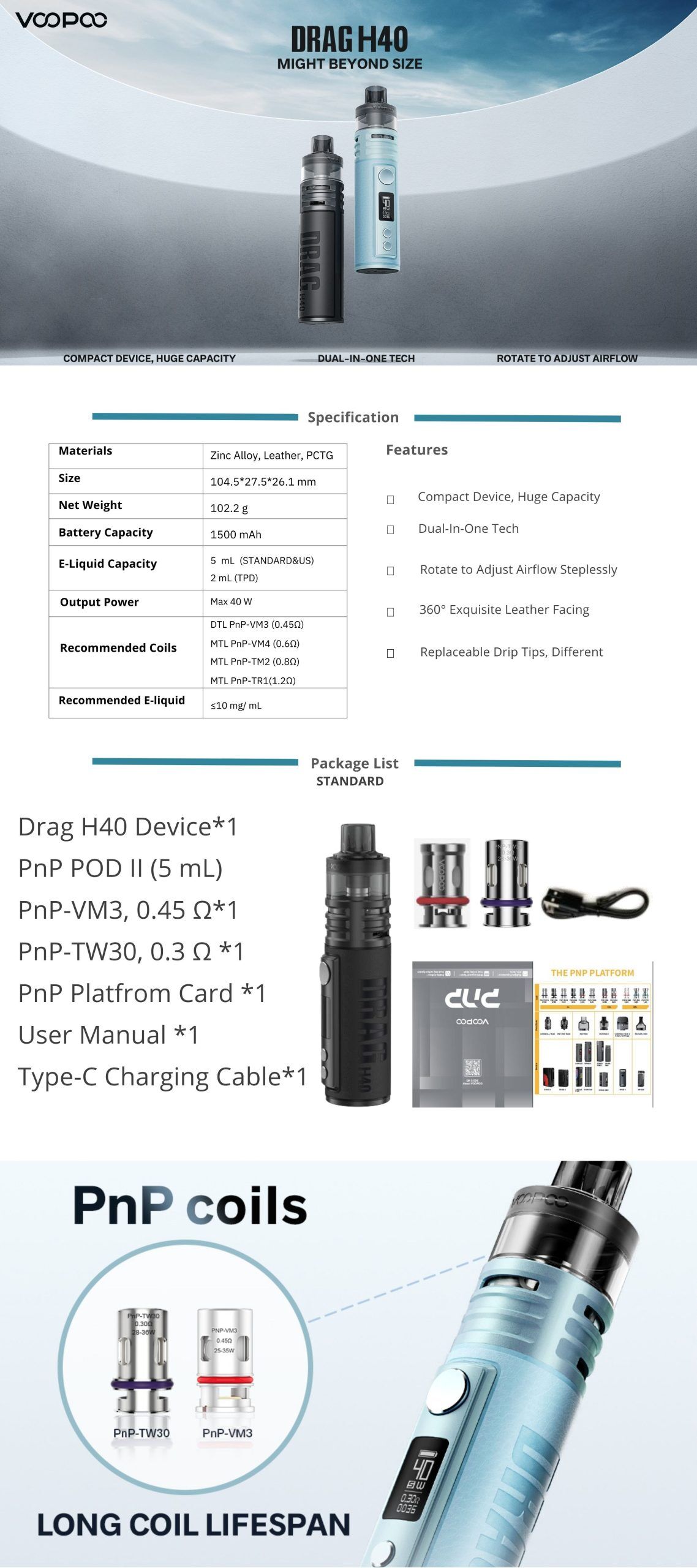 voodoo-drag-h40-specifications