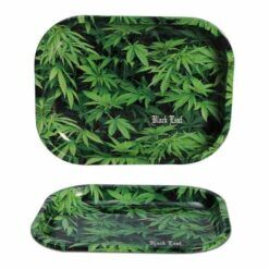 Black Leaf Rolling Tray - Hemp