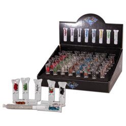 Black Leaf - Glass Tips w. Strass