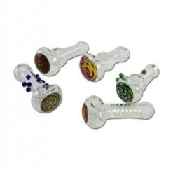 Black Leaf Hand Pipes - Various Designs (L 120mm)