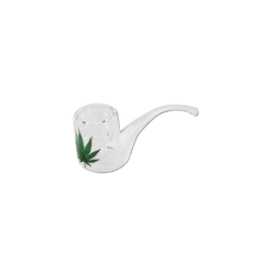 Black Leaf - Glass Pipe (Kinked) - L 105mm