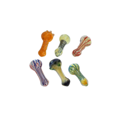 Black Leaf Hand Pipes - Various Designs (L 90-105mm)
